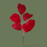 Pezzi 12 • Ramo magnolia con cristalli e glit • H 63 cm