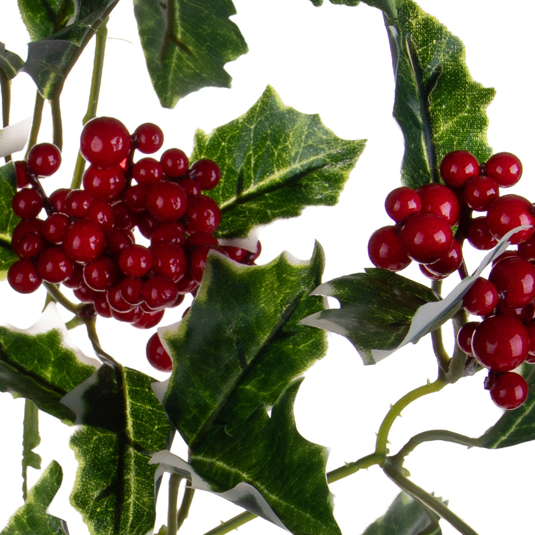 Pezzi 6 • RamoAgrifoglio con ilex • H 86 cm