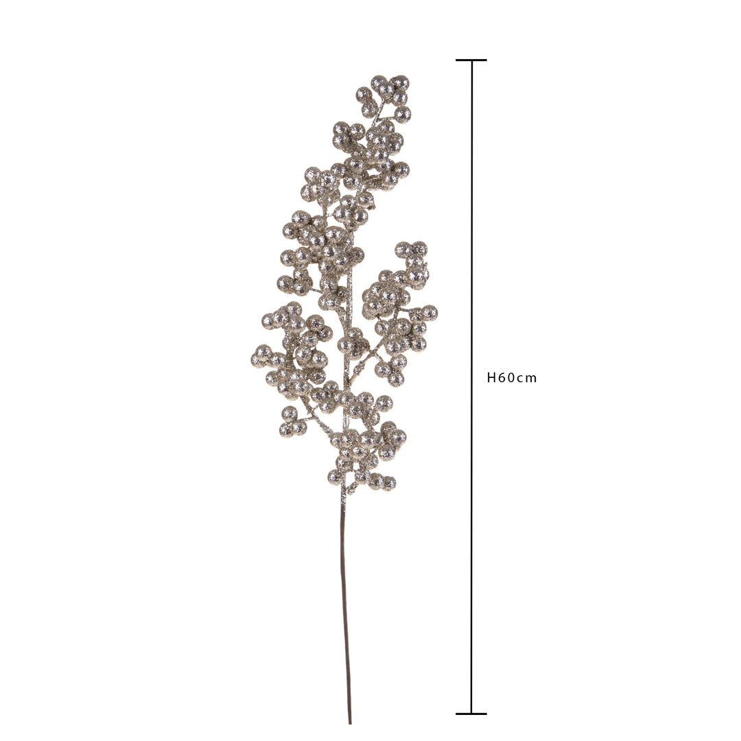 Pezzi 12 • Ramo ilex • H 36 cm