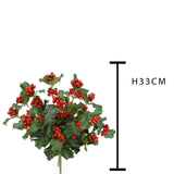 2 Pezzi • Agrifoglio per 12 diramazioni cespuglio • 33 cm