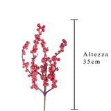 Pezzi 12 • Ramo ilex ghiacciato • H 35 cm