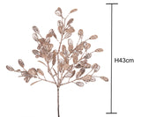 6 Pezzi • Vischio con glitter • 43 cm