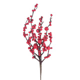 6 Pezzi • Ramo ilex con bacche rosse • 42 cm