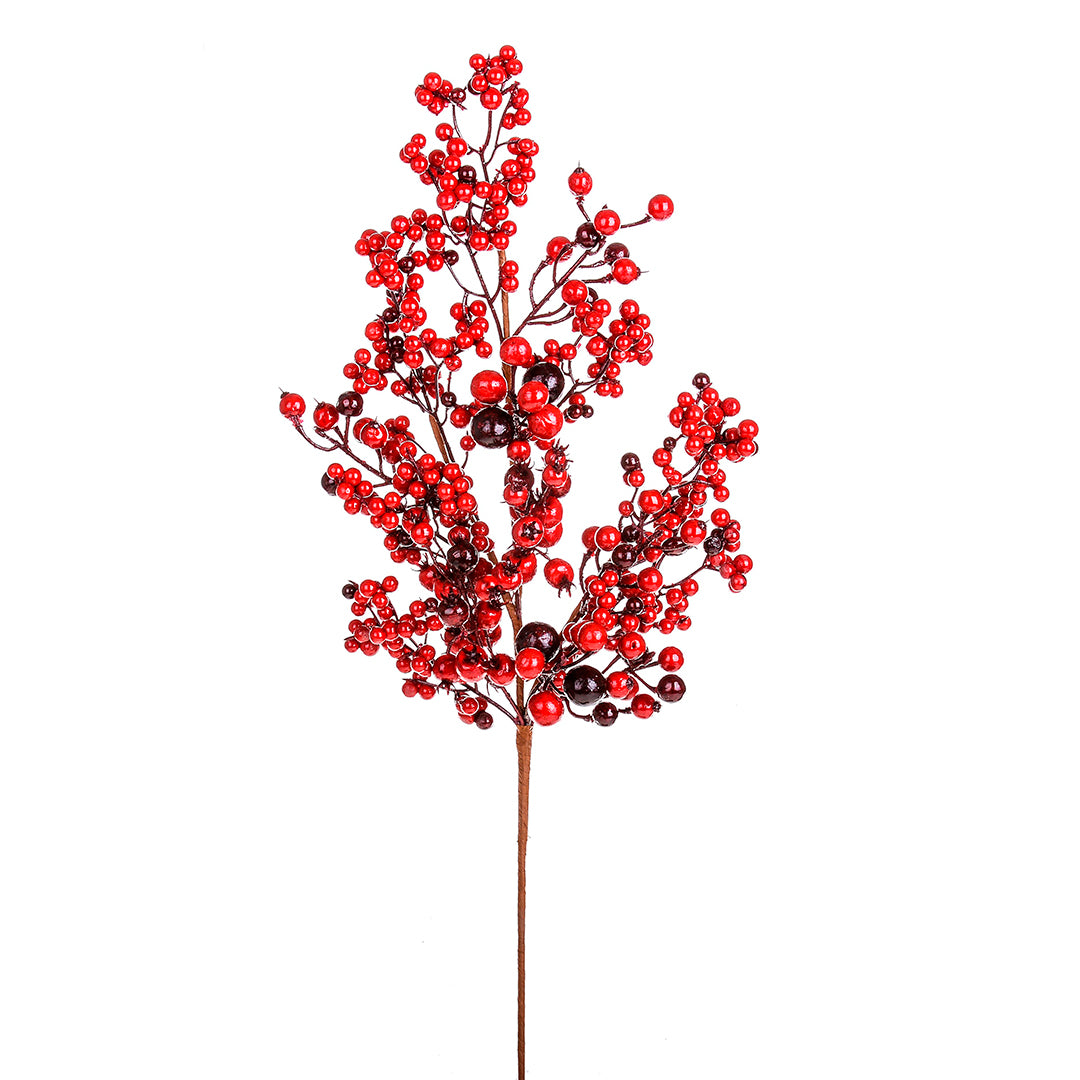 3 Pezzi • Tralcio bacche e ilex • 76 cm