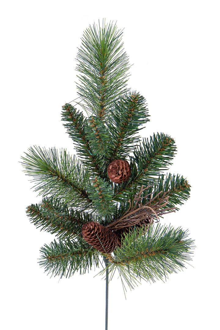 6 Pezzi • Pino con pigne 12 tips • 48 cm
