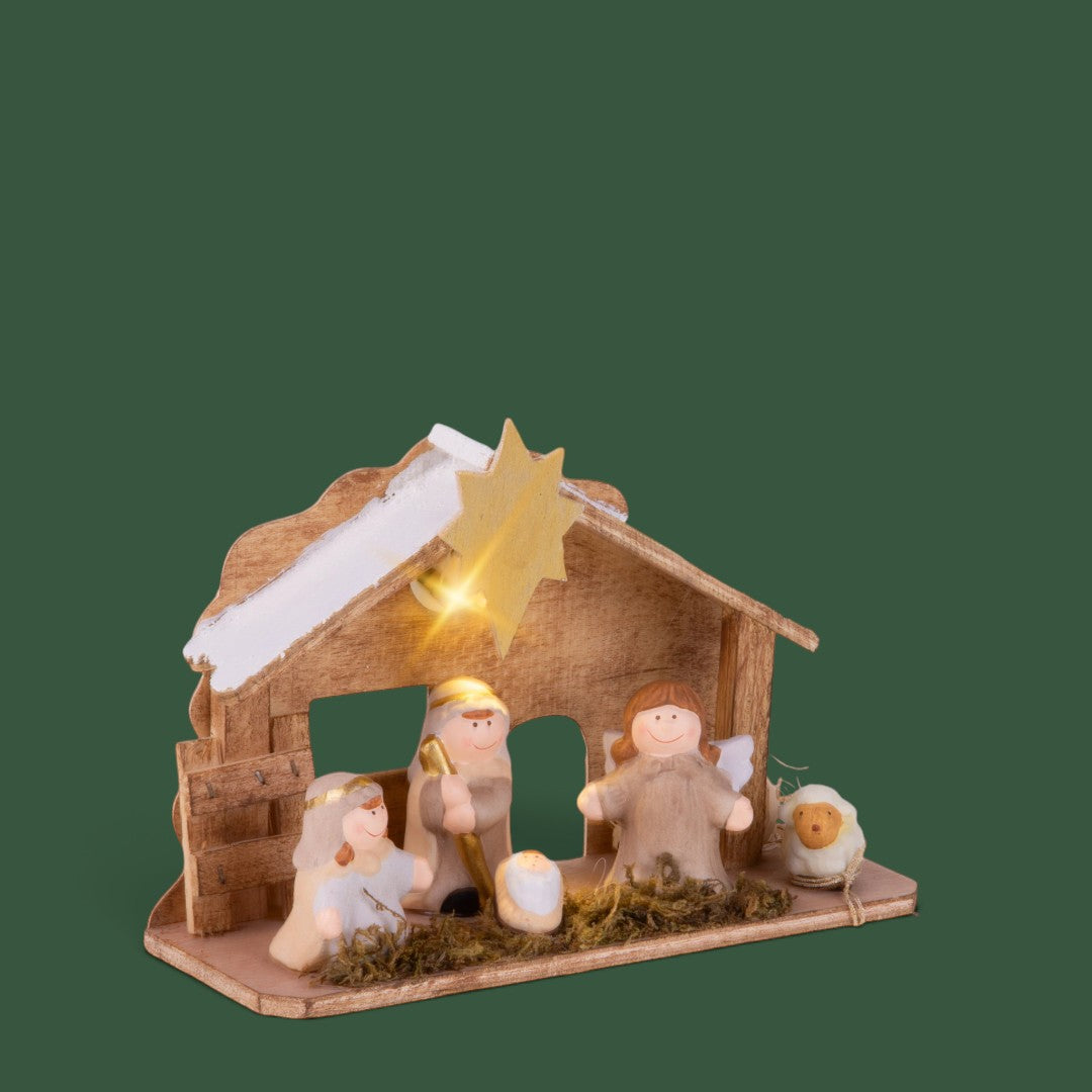 Nativita' con led • H 15,5 cm