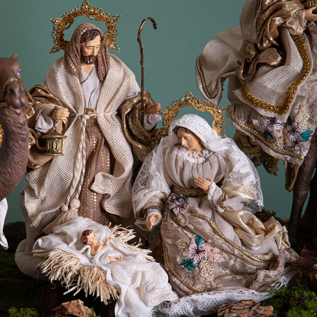 Nativita'pezzi Re Magi sopra Cammello • 30 cm