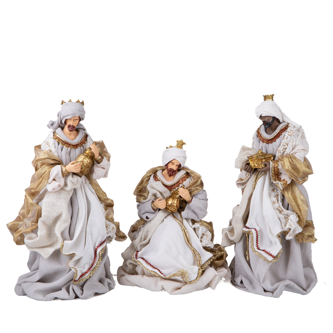 Set e 3 re magi con doni • 36 cm