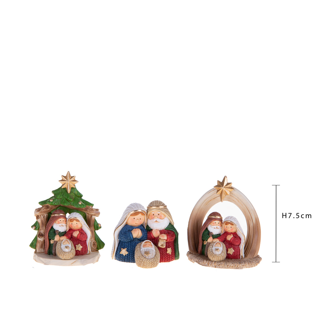 Set di 3 Mini Nativita'  • 7,5 cm