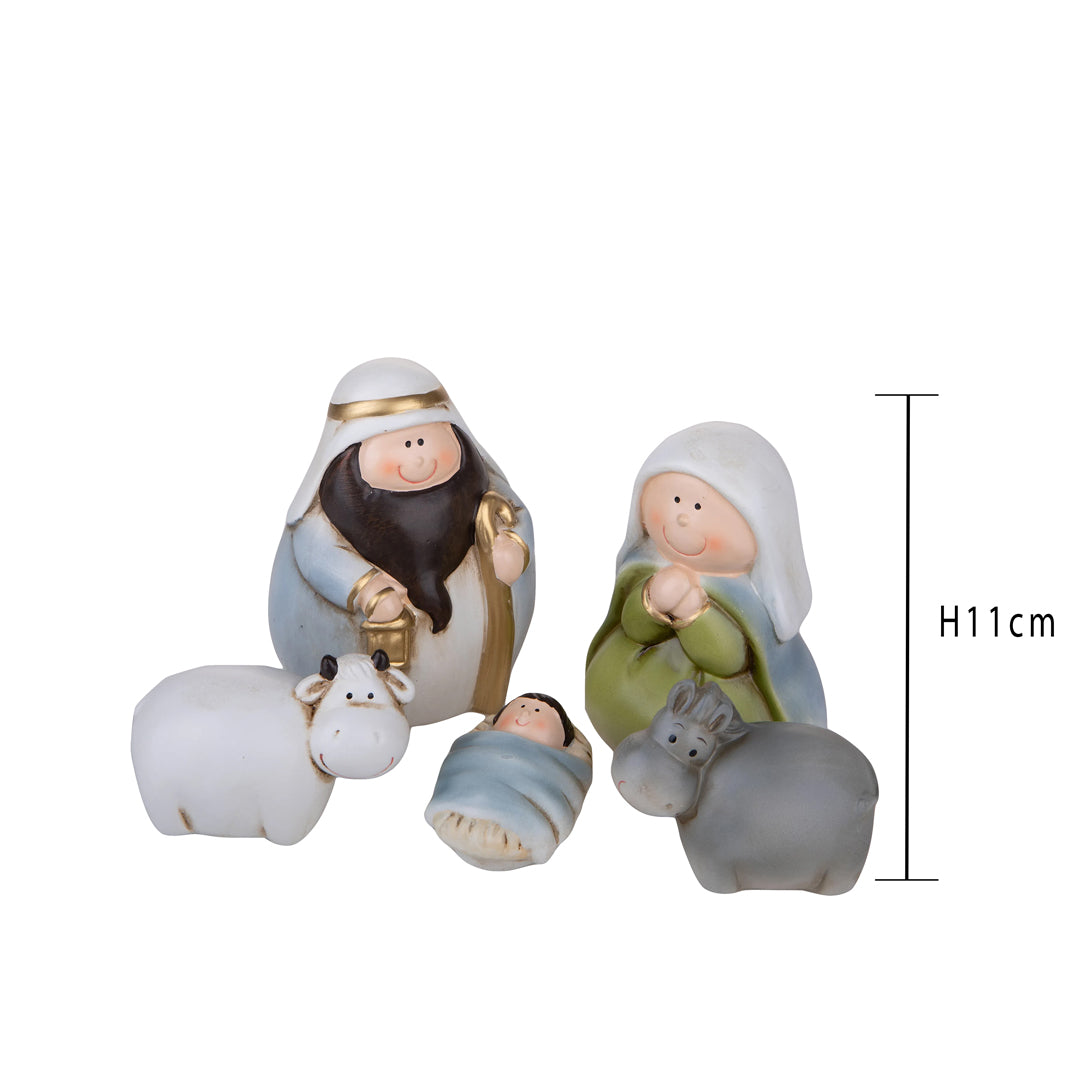 2 Pezzi • Natività 5 pezzi • 11 cm
