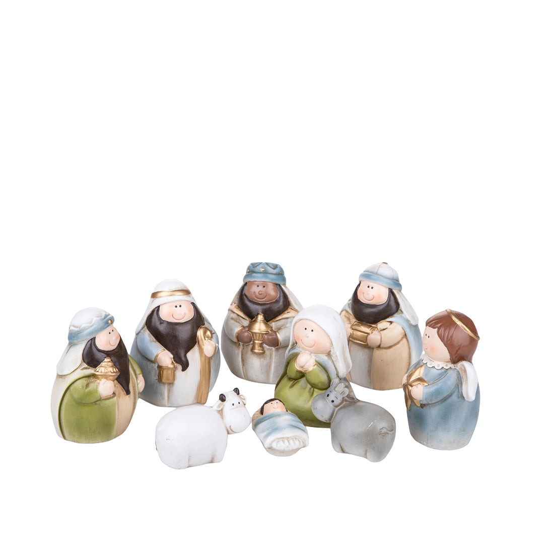 Natività con animali e re magi 9 pezzi • 11 cm