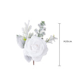 12 Pezzi •  Pick Rosa con Neve  • 20 cm