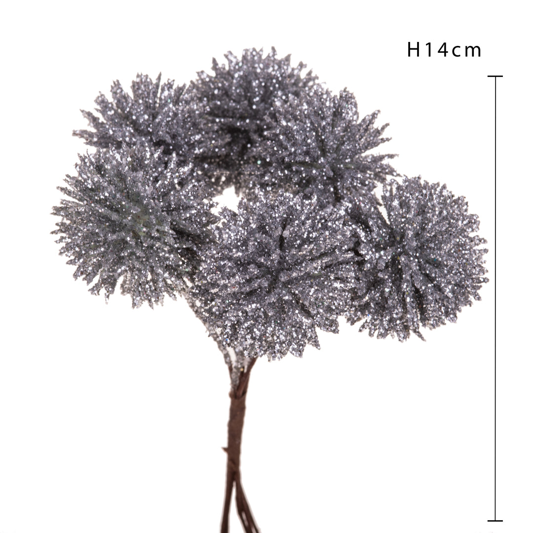 24 Pezzi •  Pick con Echinops per 6 fiori  • 14 cm