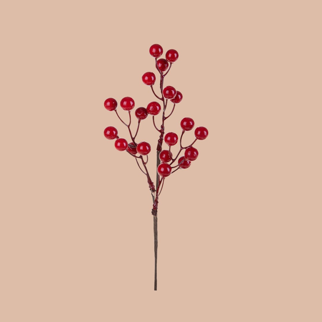Pezzi 12 • Pick con bacche • H 25 cm