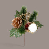 Pezzi 12 • Pick natale con tamburo • H 18 cm