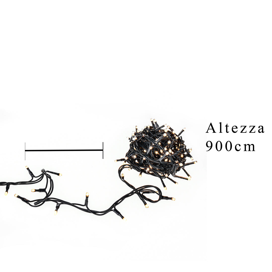 Filo 180 mini luci a led con 7 giochi uso interno • 9 mt