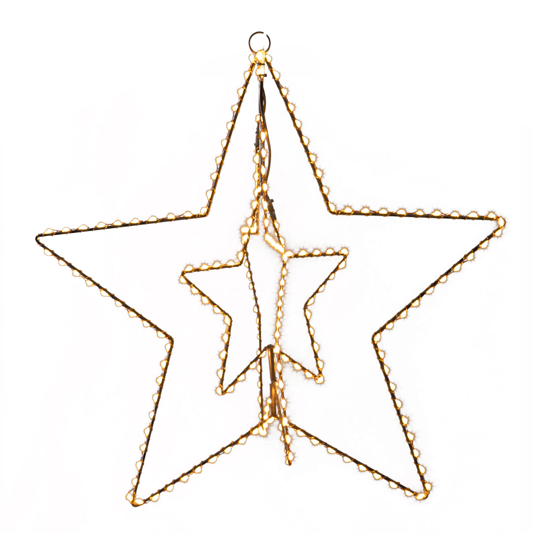 Stella 3D con 180 Led 45 cm Uso per esterno  • D 33 cm