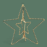Stella 3d con led uso da esterno . • H 20 cm
