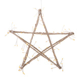 Stella cu legno con led • 35 cm