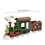Treno nat. 86xh39 cm con vagone • H 39 cm
