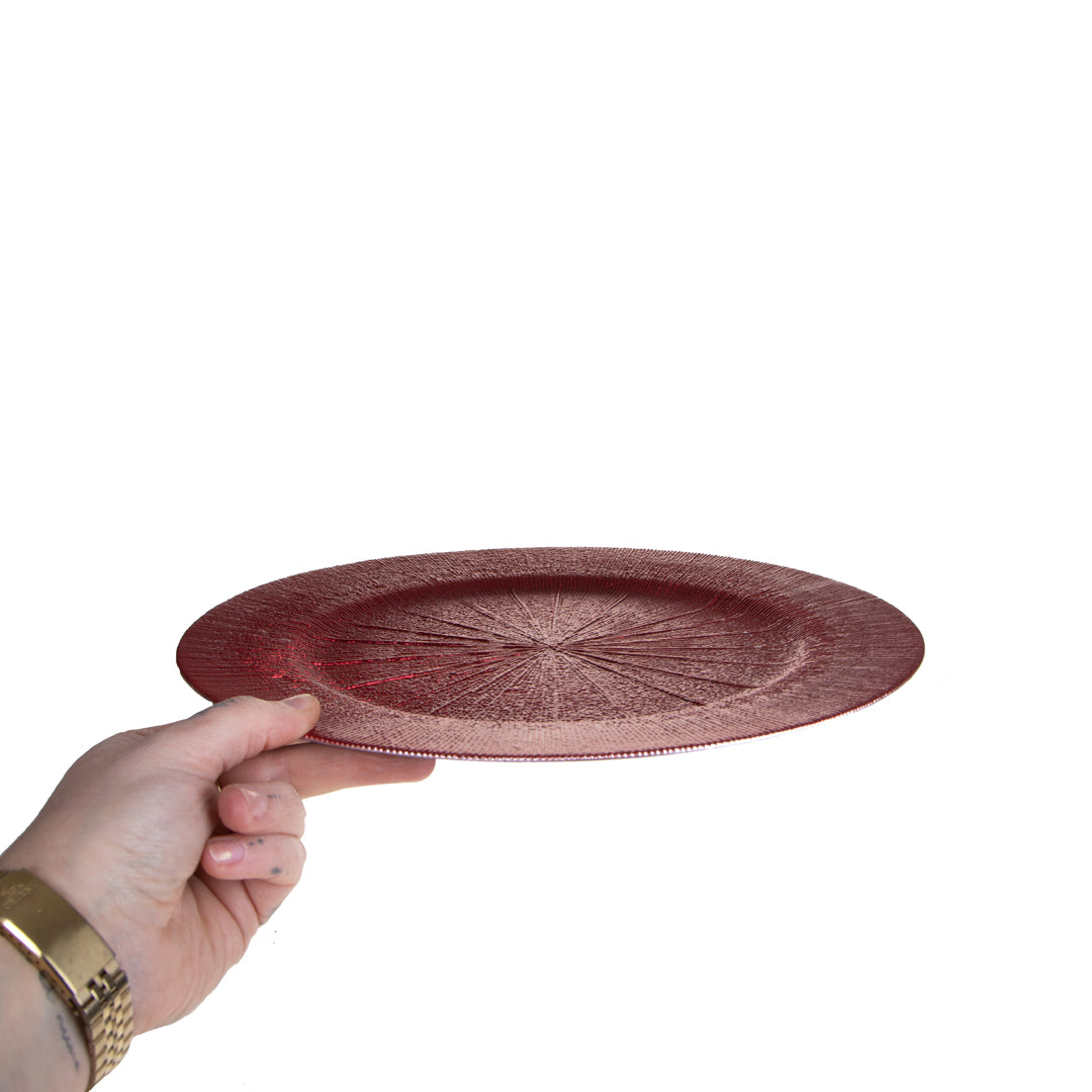 Pezzi 6 • Piatto con linee uso decorativo • H 2 cm