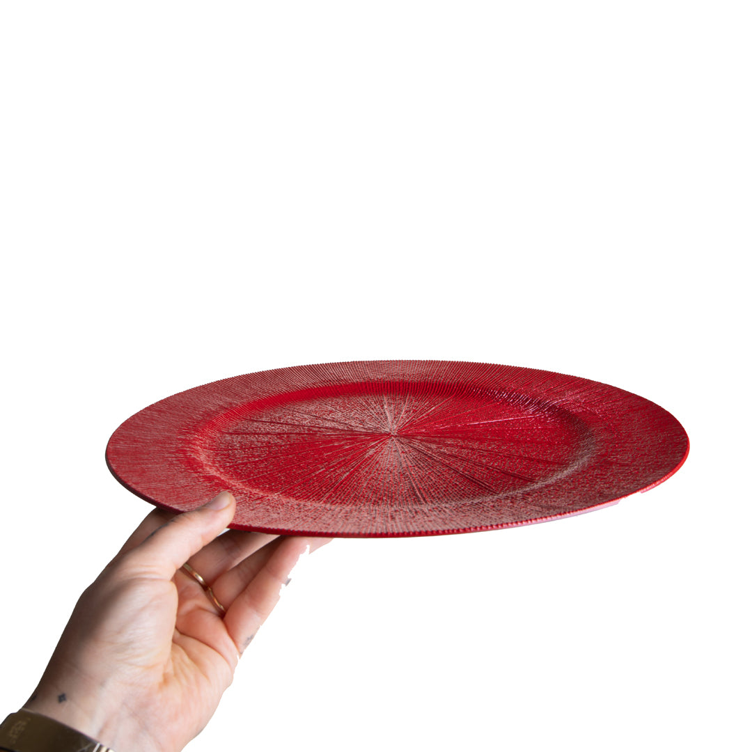 Pezzi 6 • Piatto con linee uso decorativo • H 2 cm