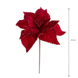 Pezzi 12 • Ramo poinsettia • H 54 cm