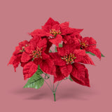 Pezzi 12 • Stella natale velluto • H 35 cm