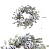 Corona con Pigne e Neve  • 46 cm