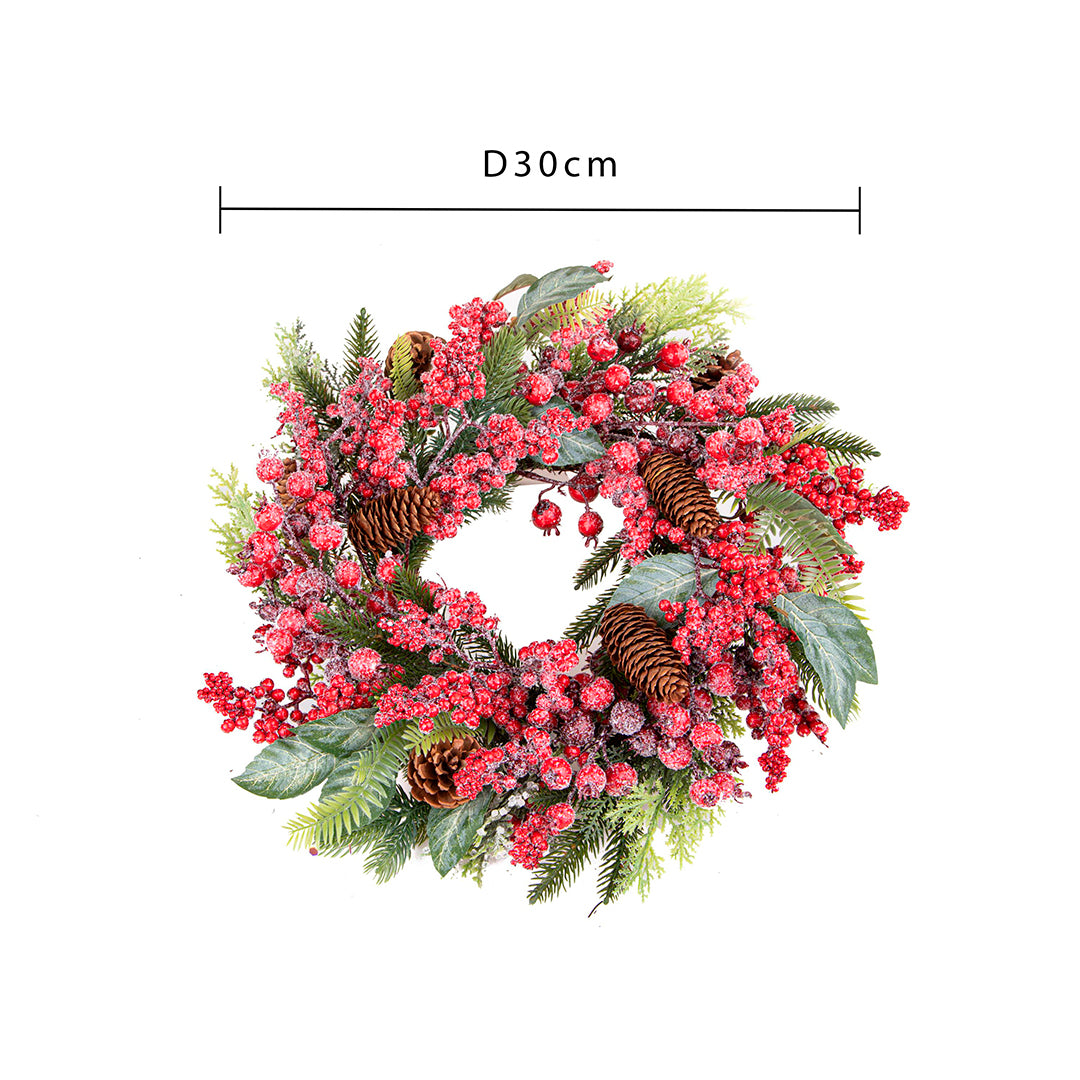 Ghirlanda con frost berries • 30 cm