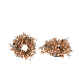 Corona con mini pigne e foglie • H 12 cm