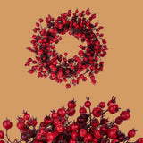Corona con bacche rosse • H 9 cm