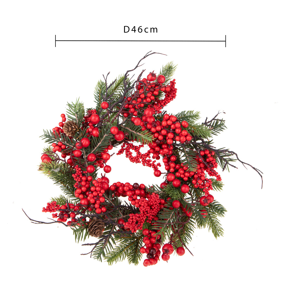 Corona conAbete rosso • H 11 cm