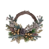 Corona dm willowAbete ilex e pigne • H 10 cm