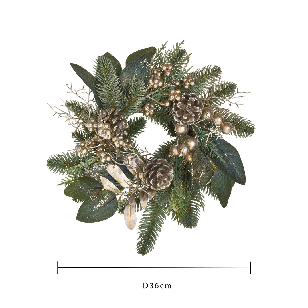 Corona Natale Champagne  • 36 cm