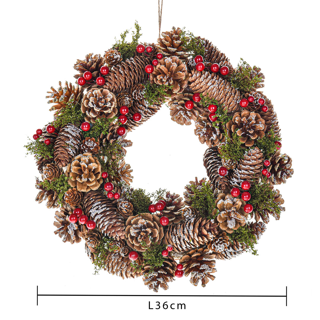 Corona natale con bacche • D 36 cm