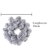 2 Pezzi •  Corona D.30 innevate   • 30 cm