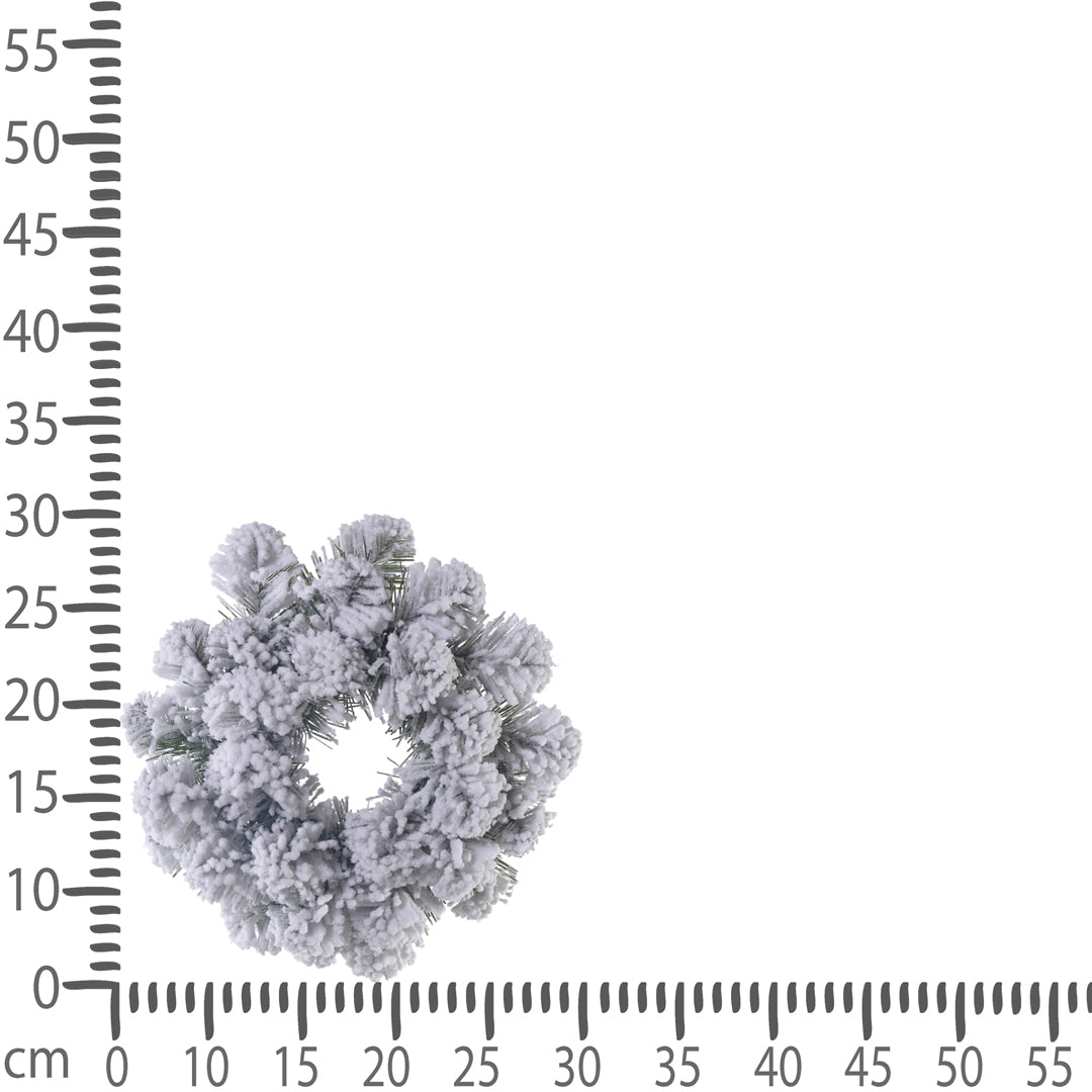 2 Pezzi •  Corona D.30 innevate   • 30 cm