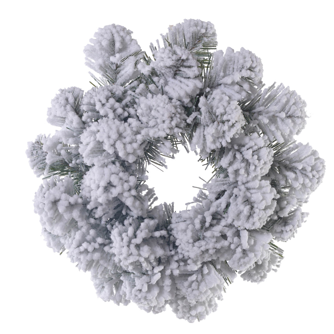 2 Pezzi •  Corona D.30 innevate   • 30 cm