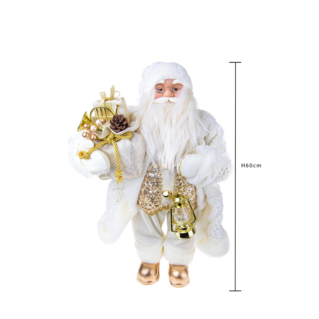 Babbo natale con pacco e doni • 60 cm