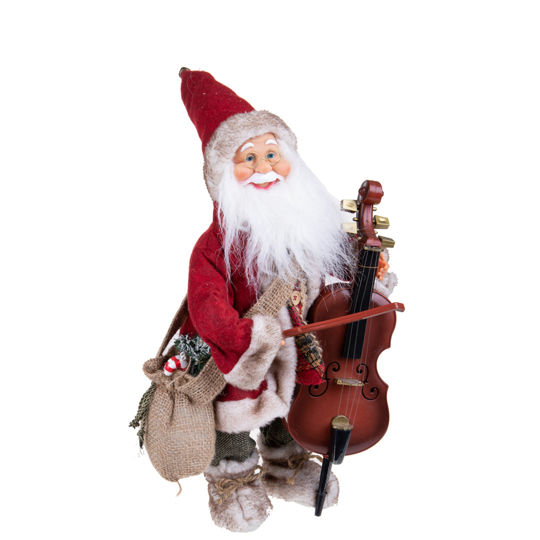 Babbo natale contrabbasso con musica e movimento • 46 cm