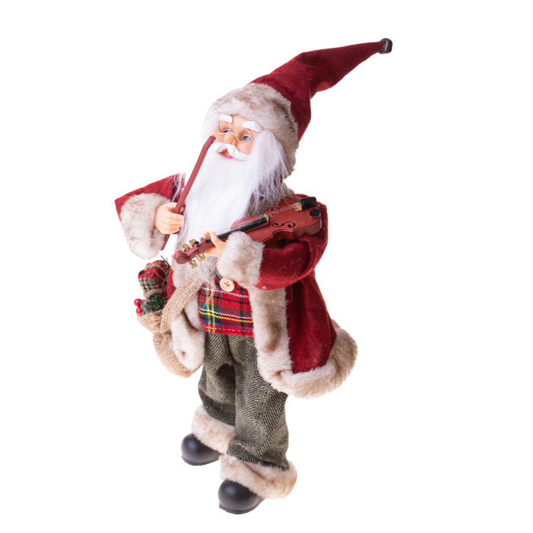 Babbo natale fisarmonica con musica e movimento • 44 cm