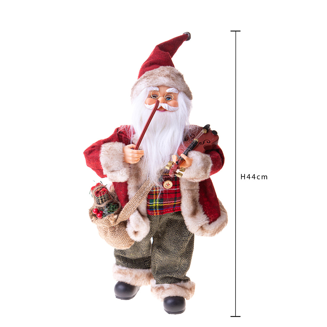 Babbo natale fisarmonica con musica e movimento • 44 cm