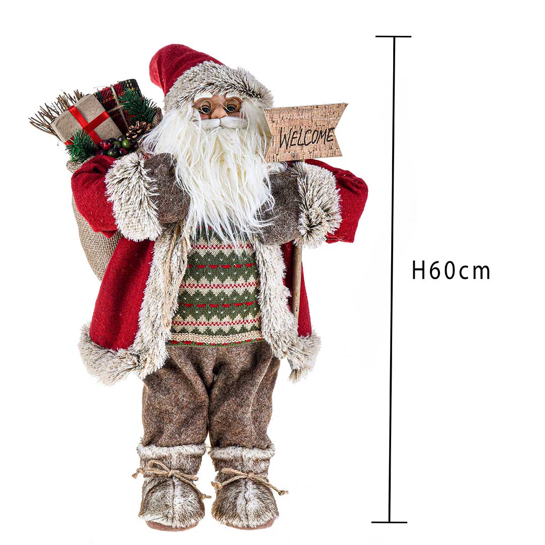 Babbo Natale 60 Cm con Welcome • 60