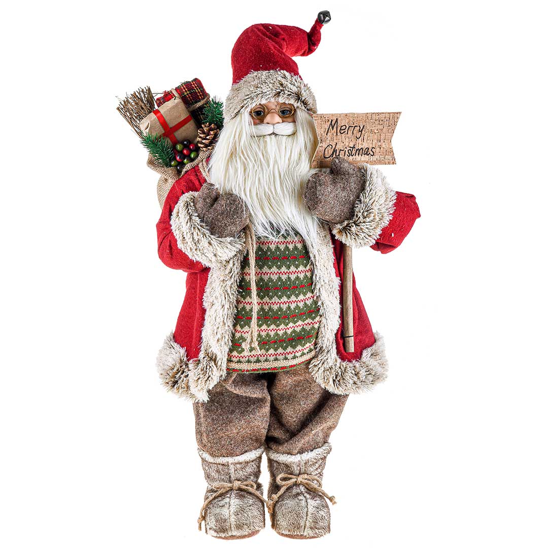 Babbo Natale 60 Cm con Welcome • 60