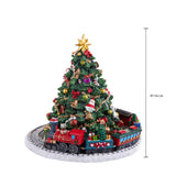 Abete mov+mus caril. con treno • H 16 cm