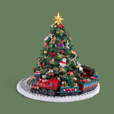Abete mov+mus caril. con treno • H 16 cm