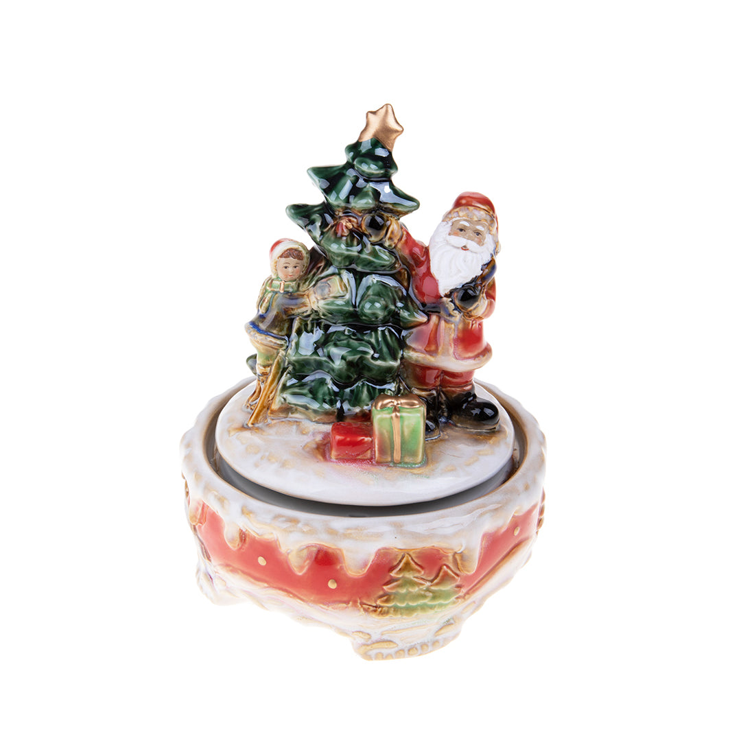 Carillon con babbo natale e albero • 20 cm