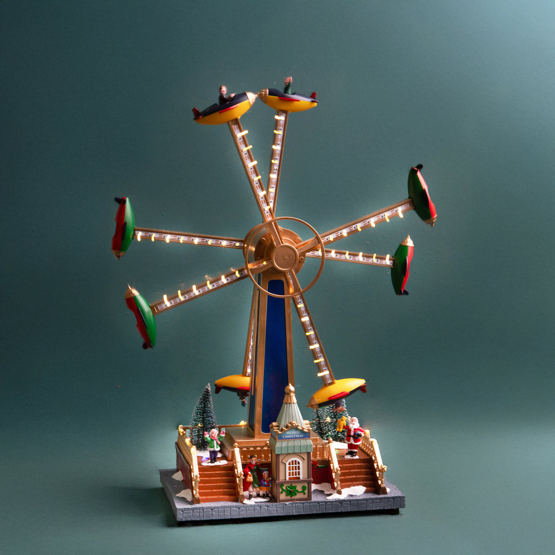 Giostra Natale Mov+Luci+Mus • 47,6 cm