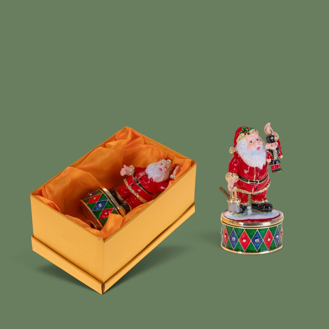 Carillon con babbo natale metallo • H 10 cm